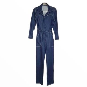 Reformation Rex Boiler Jumpsuit Darkwash Denim Blue *Size Est. 6-8 / Medium EUC